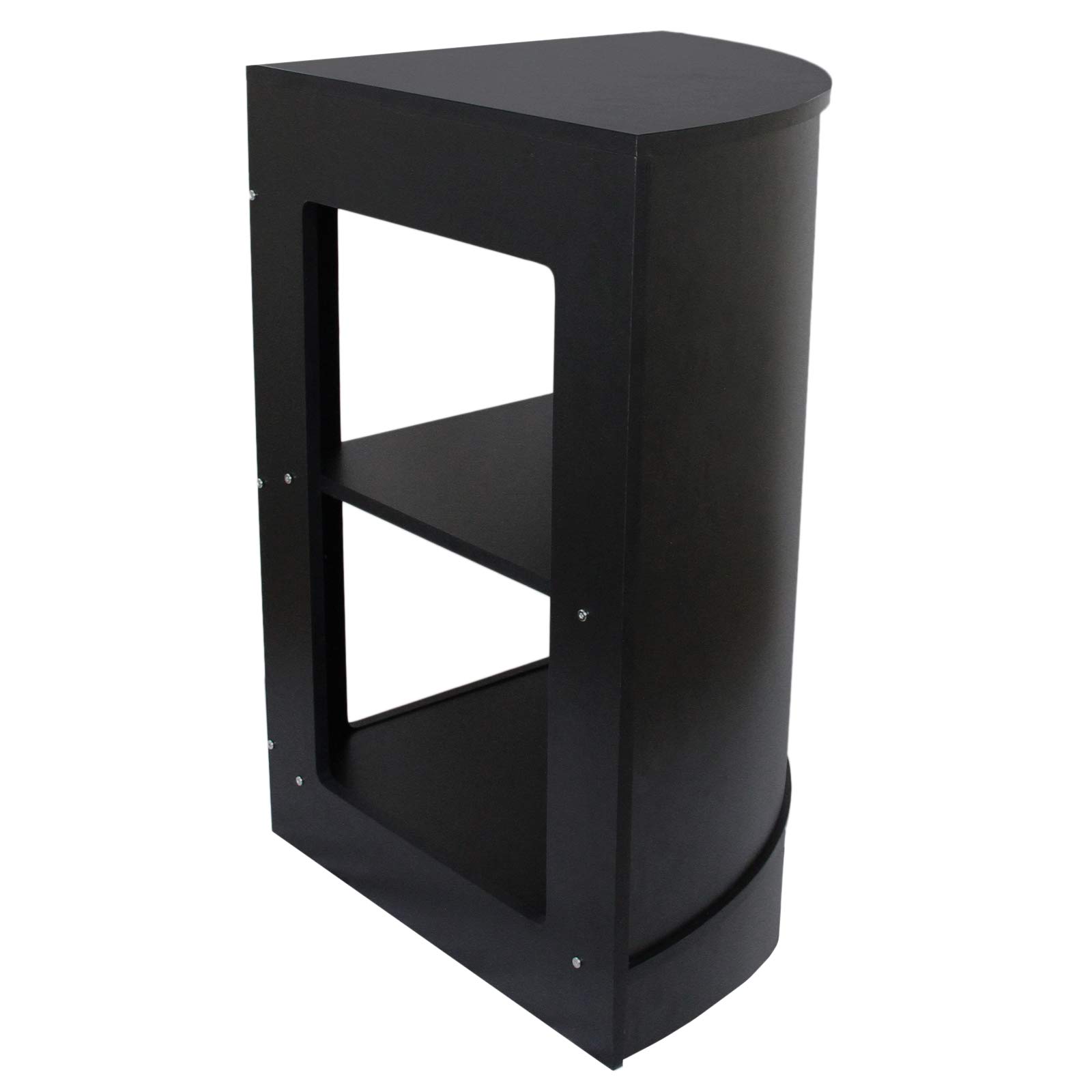MonsterShop - Gemini Set 3 Mostradores Mesas de Recepción Mueble Oficina Mostradores Peluqueria Comercial Expositor| Negro | 120cm (Anchura) x 60cm (Profundidad) x 90cm (Altura)