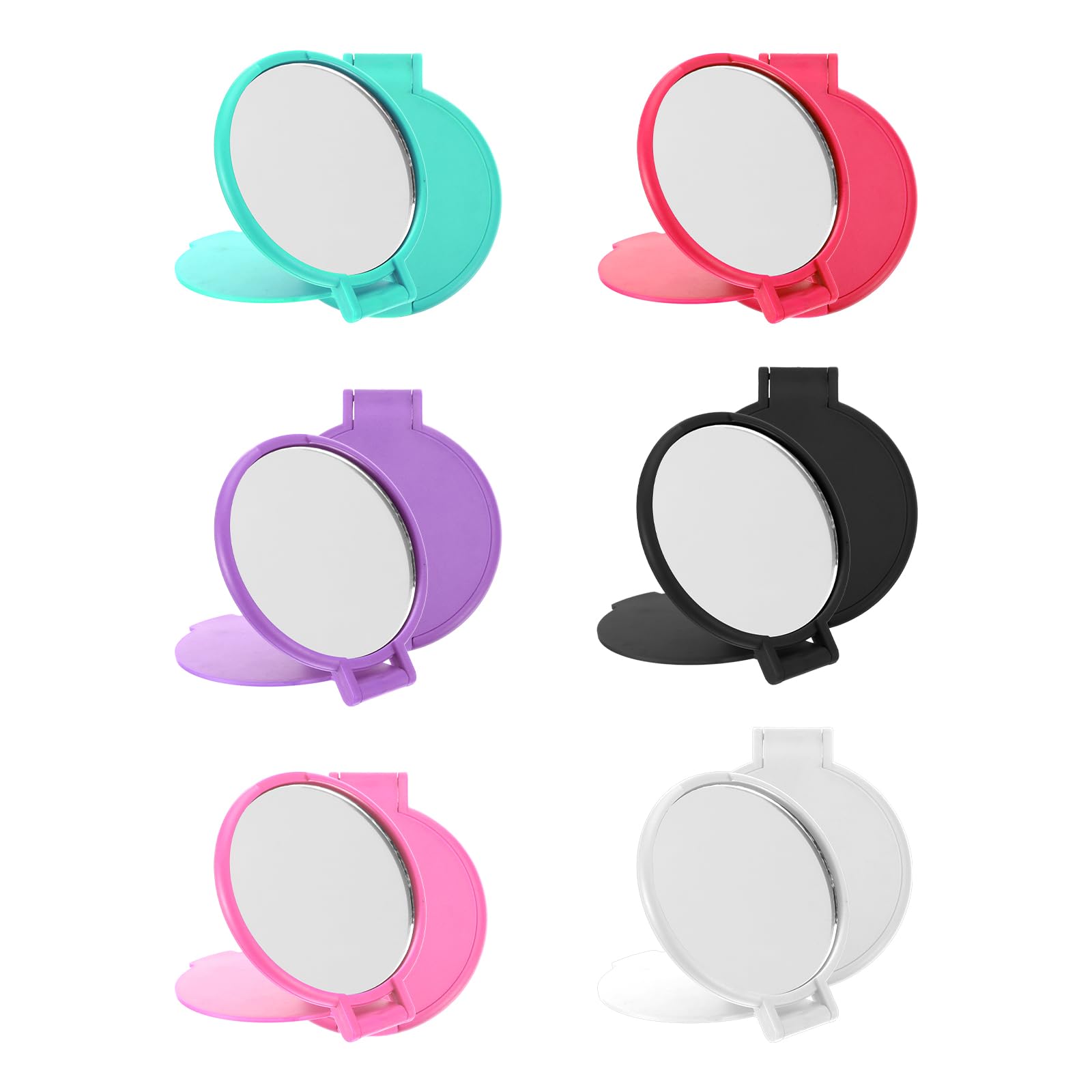 12 mini espejos plegables portátiles redondos compactos de bolsillo de 2.4 pulgadas, espejo de viaje vintage pequeños espejos de maquillaje para bolso, uso diario, recuerdos de fiesta, regalos