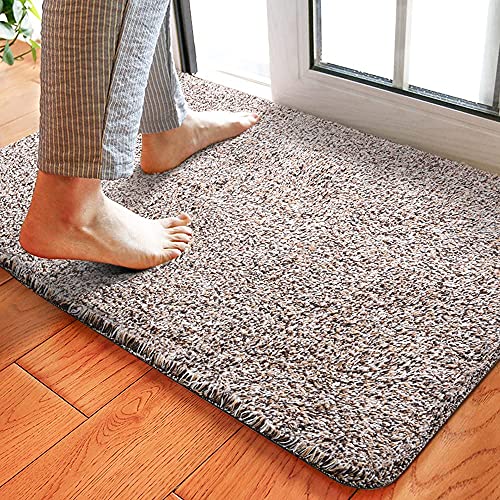 Delxo Indoor Door mat, Entryway Rugs Rubber Backing Non Slip Door Mats 24 x 36 Inch Welcome Outdoor/Indoor Doormat Low-Profile Absorbent Machine Washable Door Mats, Beige - Thumbnail 2