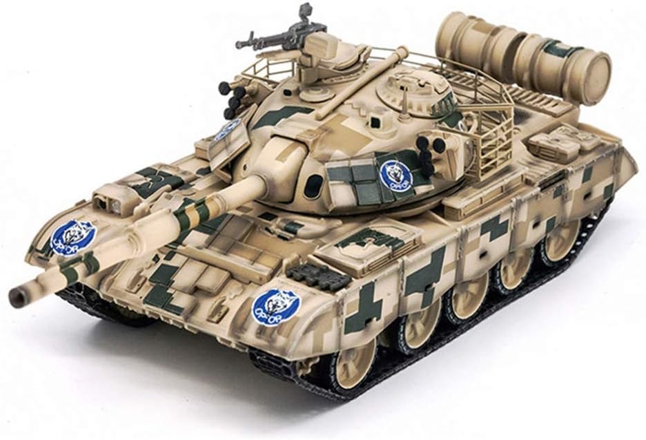 LHJCN 1/72 Scale Diecast Tank Metal Model, ZTZ-59D MBT Digital Camouflage Chinese Army Model, Military Toys And Gifts, 5.1Inch X 1.8Inch