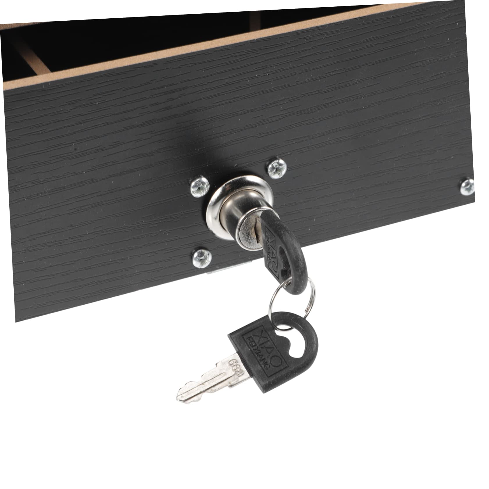 Schwarze Holz Münzbox für Kleingeld mit Mehreren Fächern und Clips zur Sicheren Aufbewahrung für Einzelhandel und Geschäfte