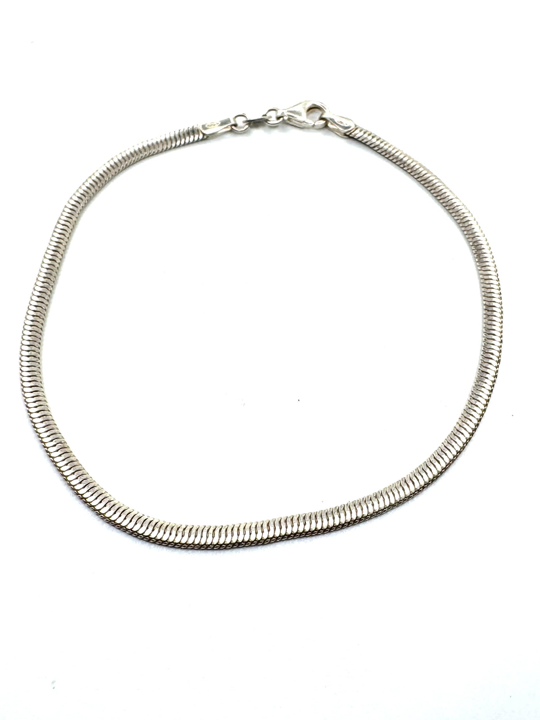 Bracelet de cheville en argent pour femme de longueur 21 cm - 8