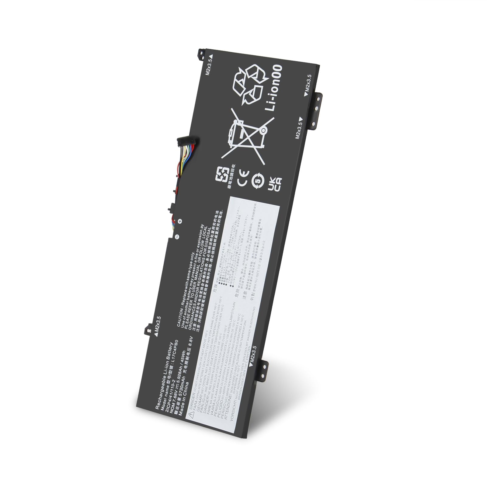L17C4PB0 Batería para Lenovo IdeaPad 530S-14IKB 530S-14ARR 530S-15IKB Yoga 530-14IKB 530-14ARR Flex 6-14IKB 6-14ARR Serie L17M4PB0 L17C4PB0 2 L17 M4PB2 5B10Q16066 5B10QQQ16067 7.68V 45Wh