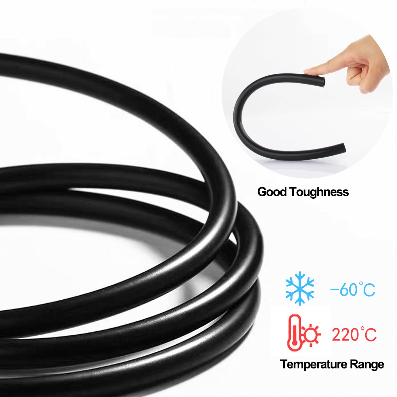 Tubo In Silicone Per Vuoto 4x8 Mm - 3 Metri, Resistente Alle Alte Temperature, Per Motori