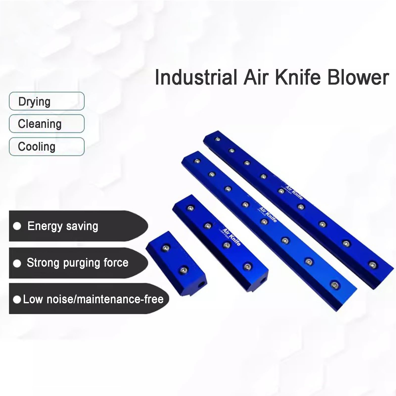 Soplador de cuchillos, hoja de aire industrial, aleación de aluminio, ultrafina, interfaz de 1/4 pulgadas para eliminación de agua y aislamiento de cortinas de viento con compresor de aire de 400 mm