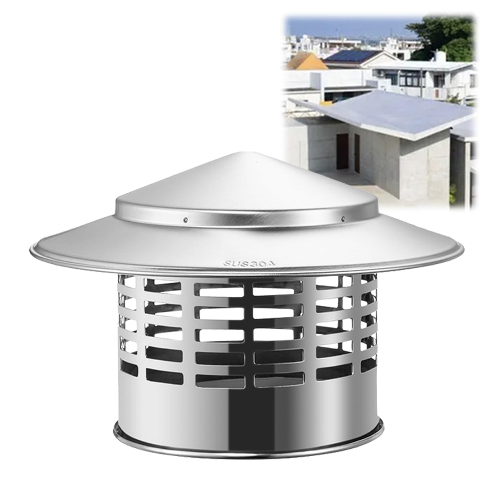 Chapeau de cheminée en acier inox renforcé pour sublimer votre maçonnerie