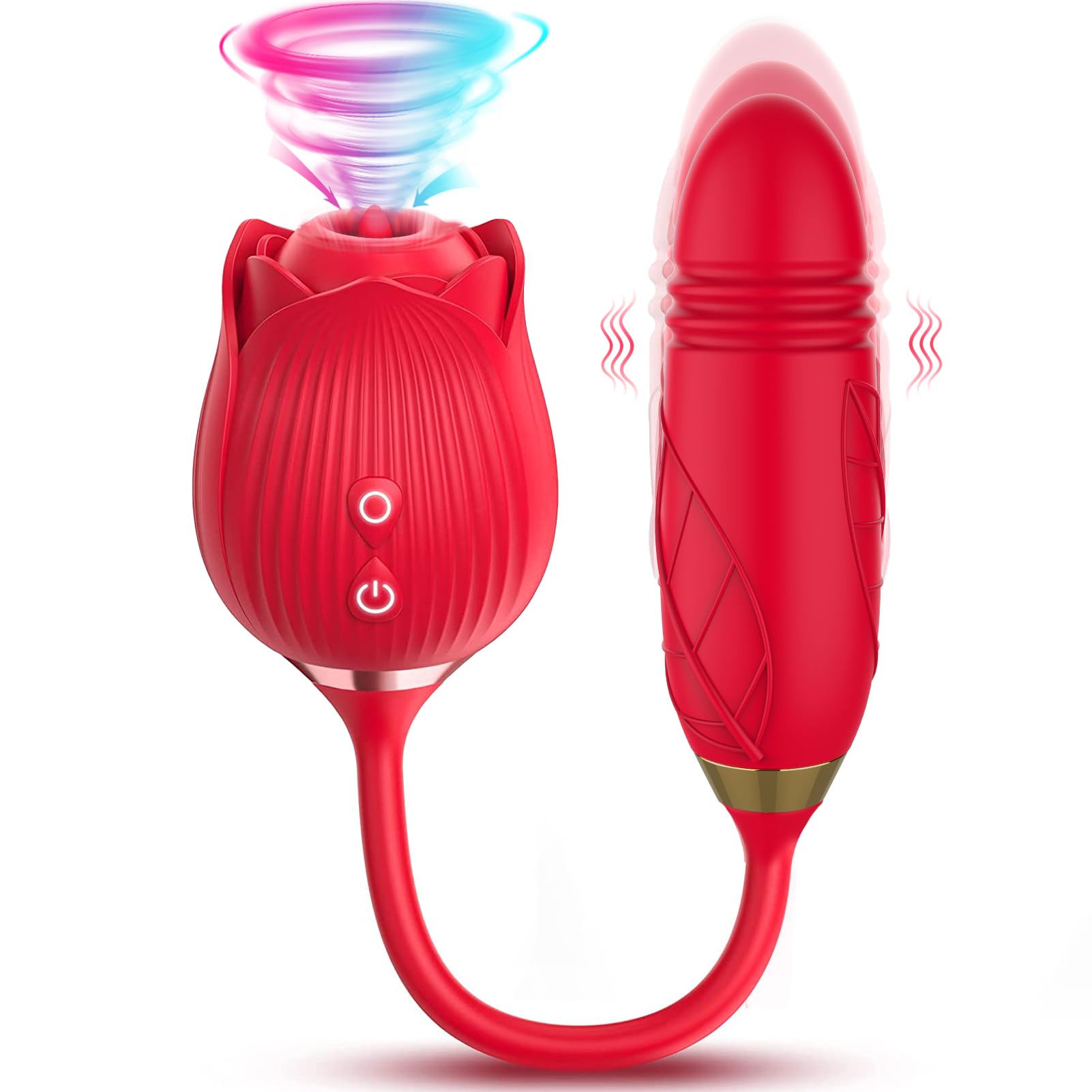 Adult Sex Toys Vibrator for Women - Sex Toy Wand Vibrators 10 Tapping & Vibrating Nipple Clitoral and 10 Double Thrusting Dildo, 3 in 1 Adult Toys for Couples Rechargeable Anal Toys Vibrater Dildos