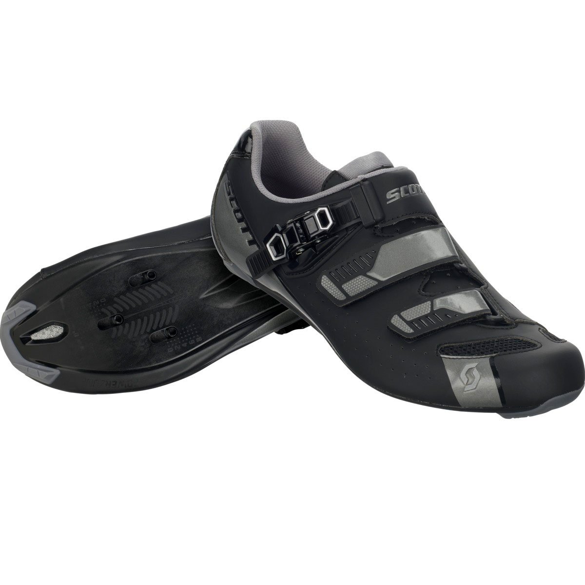 Scott 2017 Mens Road Pro Bike Shoes - 251816 (Matt Black/Gloss Grey - 43)