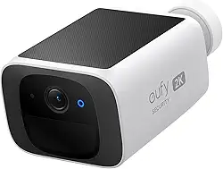 eufy SoloCam S220 por anker, Câmera De Segurança Wi-Fi Externa, Solar Sem Fio Externa, 2K, Energia Contínua, Monitoramento inteligente de IA, Trabalha Com Alexa/HomeBase 3, Sem Taxa Mensal