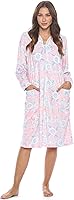 Vista 1 de Casual Nights Bata con cremallera para mujer, vestido de terciopelo con bolsillos