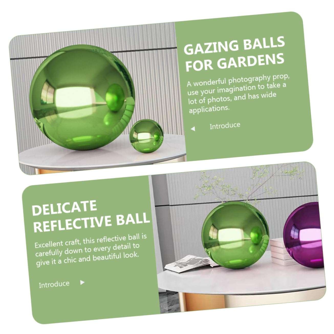 Wakauto Gazing Globe Mirror Ball Polished Stainless Steel Reflective Garden Sphere Delicate Gazing Ball for Outdoor Decor Stunning Garden Ornament Gem Finish