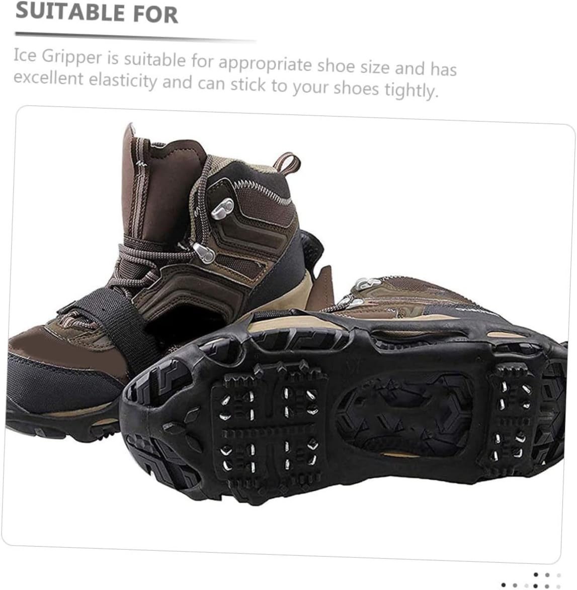 Shoe Grippers for Ice Snow Gaiters Crampons Anti-Slip Shoe Cover Snow Outdoor Set Tep Material