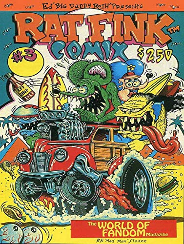 Wisesign Rat Fink Comix #3, Ed Roth, Big Daddy, Daddy Roth, Signs Rusty Look Reproduction Metal Tin Sign 8X12 Inches Car Garge Sign