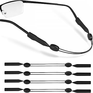 FuzlPnag 4 Sangles Réglables Pour Lunettes De Sport - Anti-chute, Confortables Et Flexibles