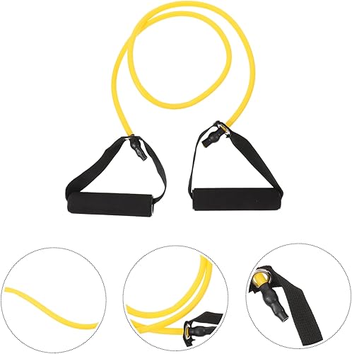 Miniatura 6 de Sosoport Bandas de resistencia con mango, cuerda de tracción elástica, cuerda de tracción, ejercicios de banda elástica, bandas de entrenamiento,