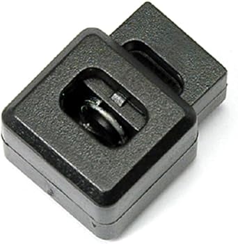 Flyshop Multiple Sizes Plastic CordLocks Spring Toggle Stopper Black/Transparent Drawstring Toggles Cord Stops