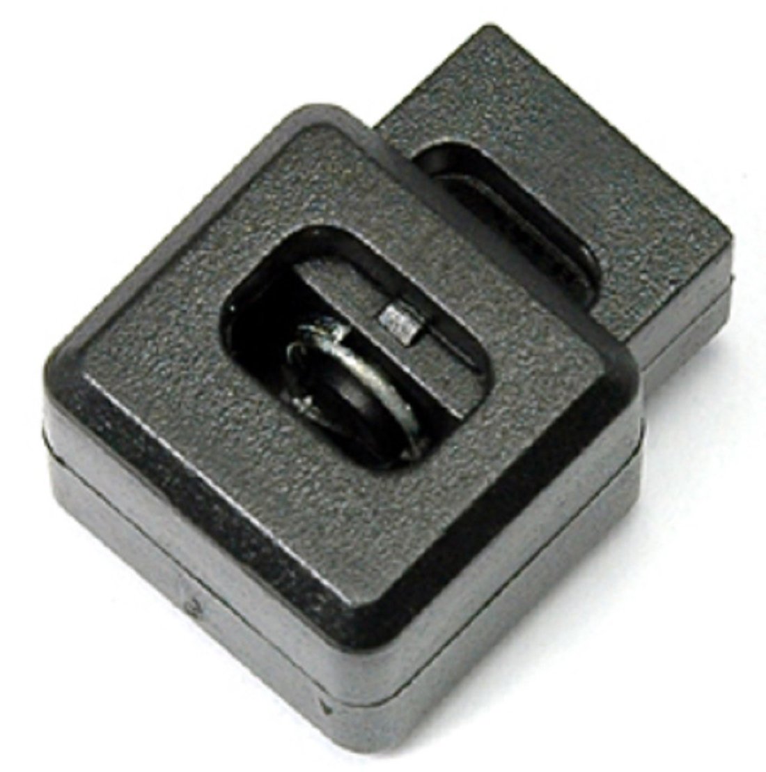 Flyshop 10 Pcs Plastic CordLocks Spring Toggle Stopper Black Plastic Square Cord Locks Drawstring Toggles Cord Stops Size, 17 x 22 x 13mm