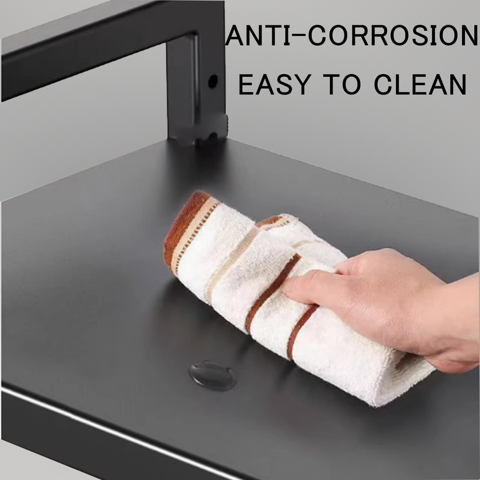 Étagère de Cuisine Télescopique en Acier Carbone pour Four à Micro-Ondes, Support de Four à Micro-Ondes Extensible, Micro-Ondes Rack Noir (Noir,2-Niveau)