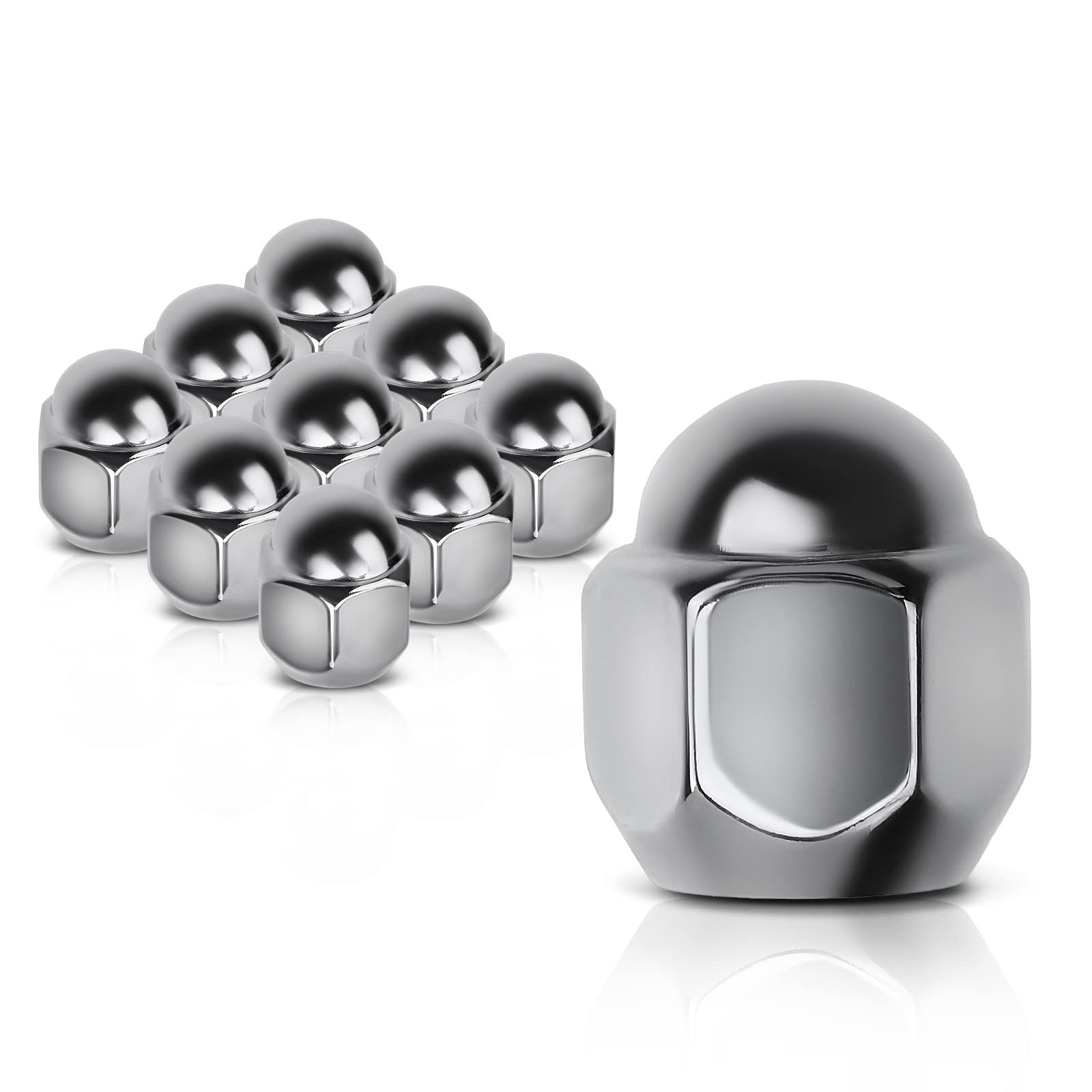 A-Premium 10Pcs M12-1.25 Wheel Lug Nuts Compatible with Asuna Sunrunner Chevrolet Tracker GMC Tracker Honda Accord Civic Pontiac Sunrunner Subaru Ascent