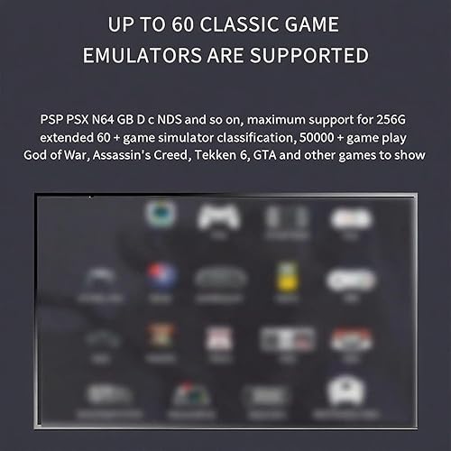 Miniatura 6 de All8bit G11 Pro 100,000 juegos 4 controladores, todas las consolas G11 Pro de 8 bits con controladores inalámbricos de 0.08 oz, caja de juegos G11