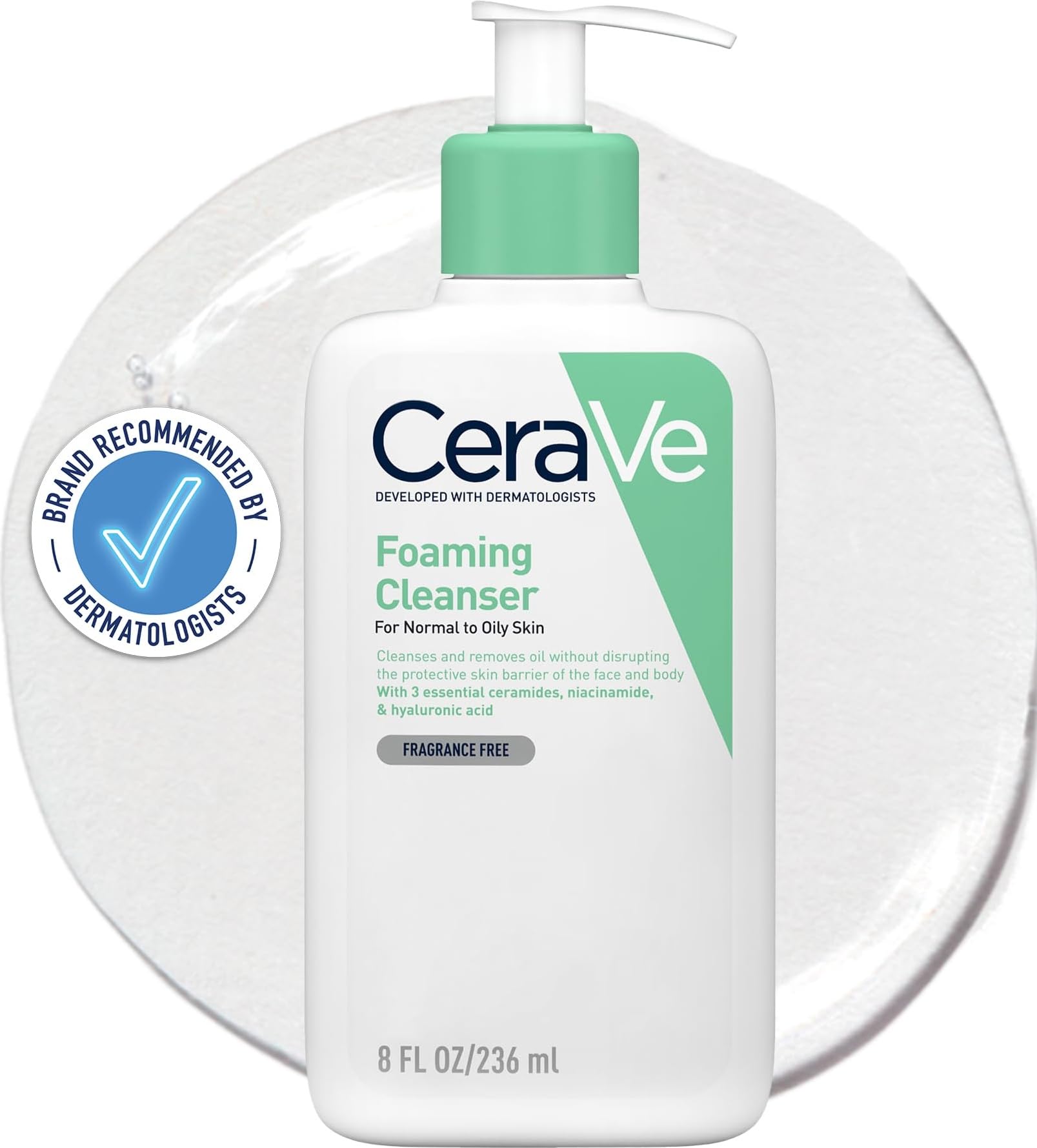 CeraVe Foaming Cleanser with Niacinamide for Normal to Oily Skin, 236ml