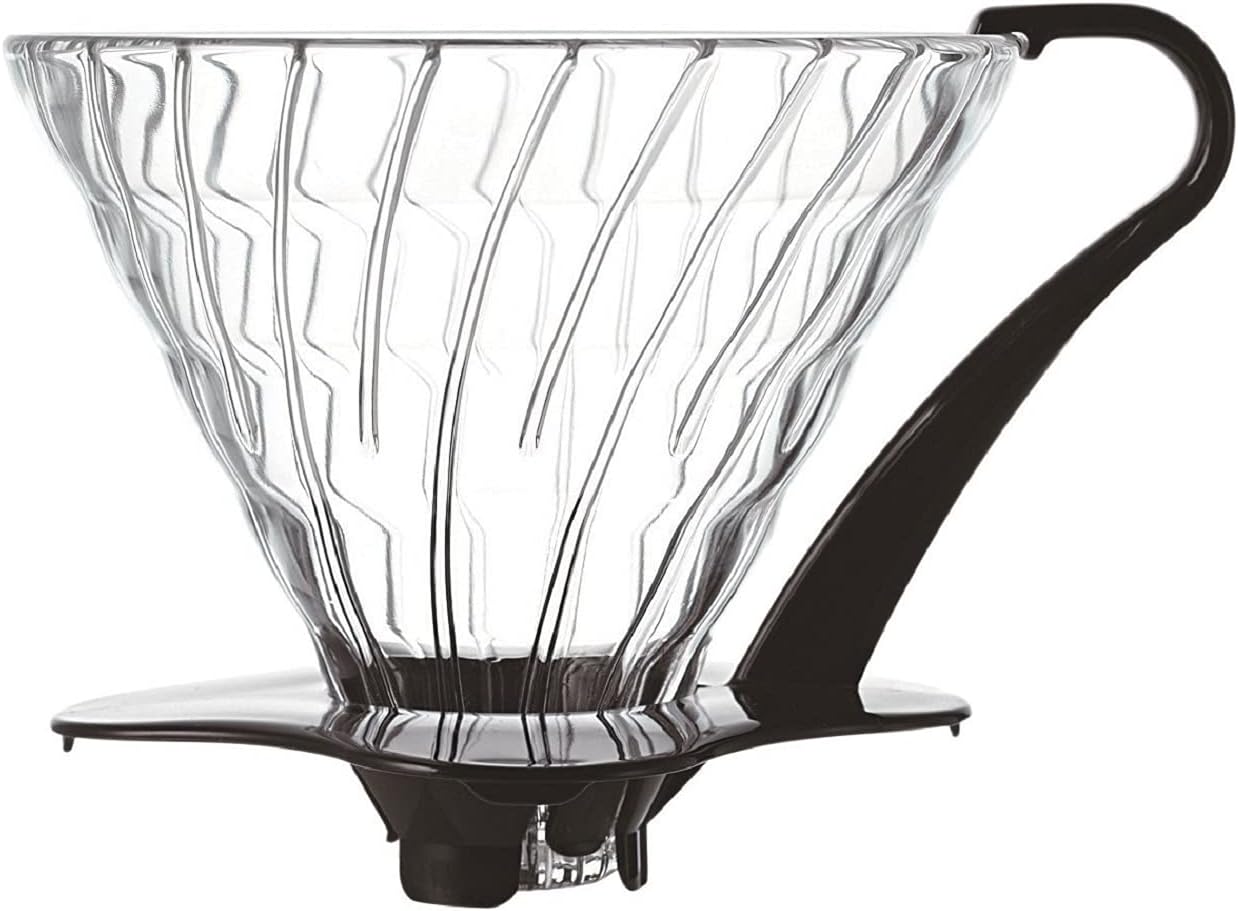 Hario V60 Glass Coffee Dripper, Size 03, Black Home & Kitchen