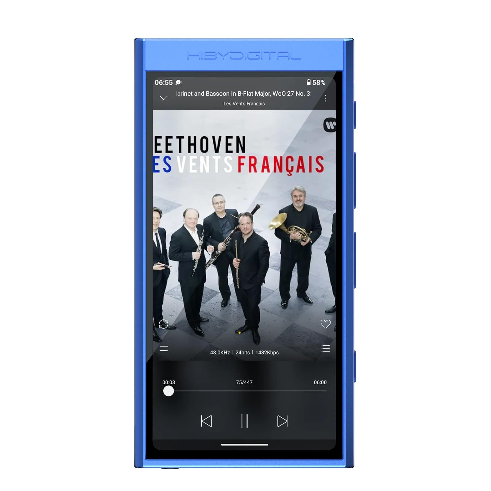Hiby Digital M300 Reproductor Hi-Res 4" Android 13 Azul