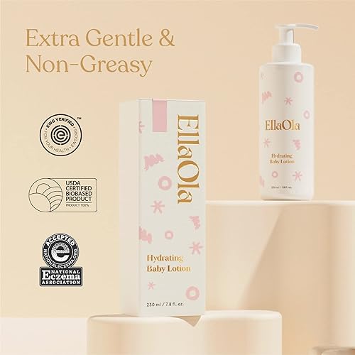 Miniatura 4 de Trío calmante para eczema: baño relajante y totalmente natural para bebés, loción hidratante para bebés y crema facial hidratante para un cuidado de