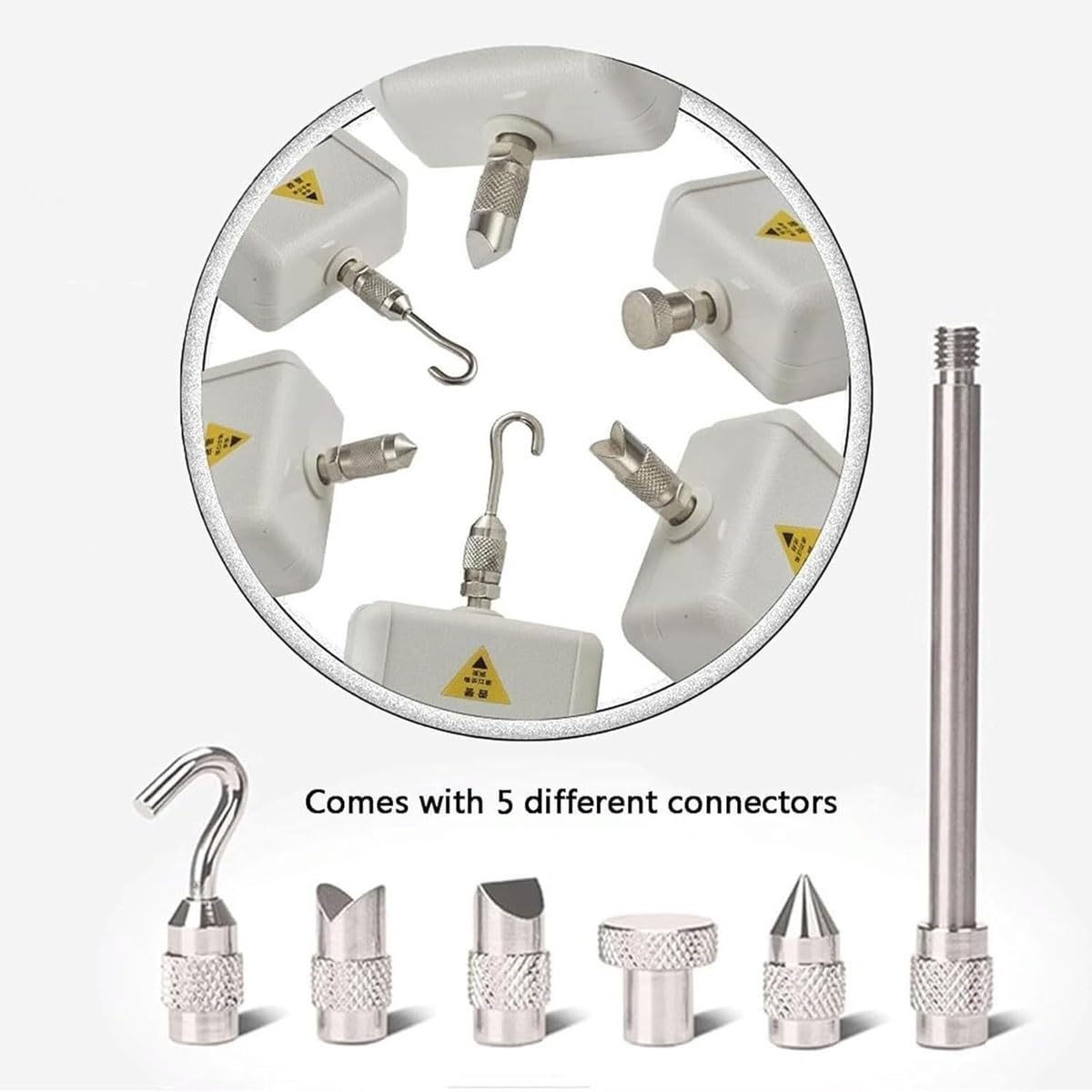 Soporte de medidor de fuerza manual, dinamómetro push-pull 500N/1000N con 5 sondas, carrera de 180 mm para aplicaciones deportivas y de investigación