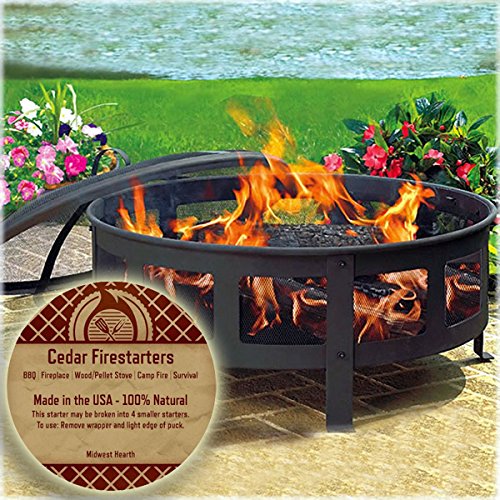 image for Midwest Hearth Cedar Fire Starters - BBQ, Fireplaces, Stoves, Outdoor,