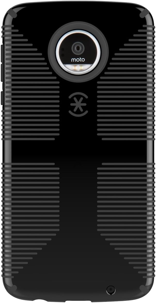 Speck Products Candyshell Grip Cell Phone Case for Moto Z Play, Black/Black, 85756-1050
