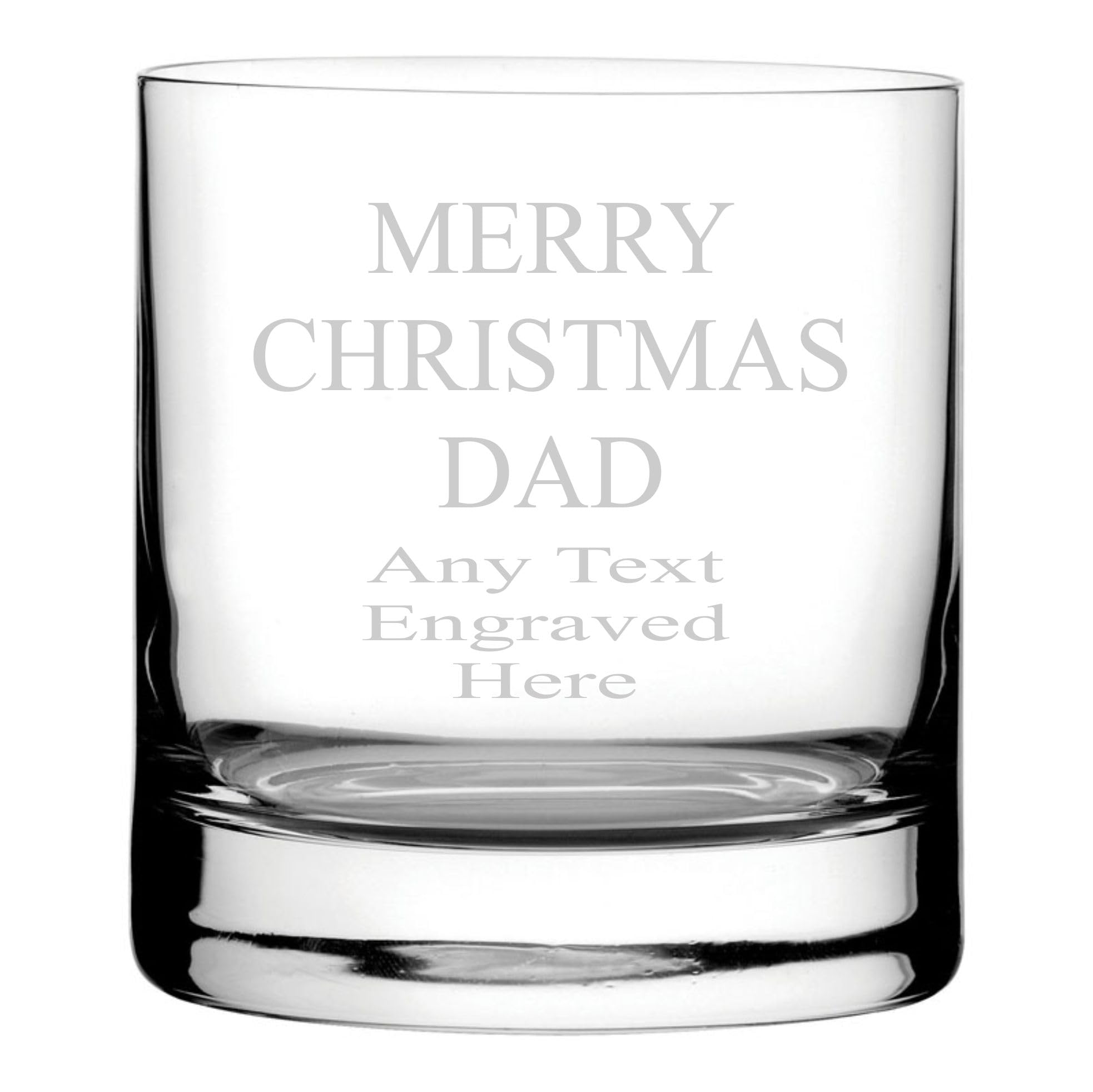 [Custom] Engraved Merry Christmas DAD Whisky/Whiskey Mixer Glass WG87 in Silk Lined Gift Box