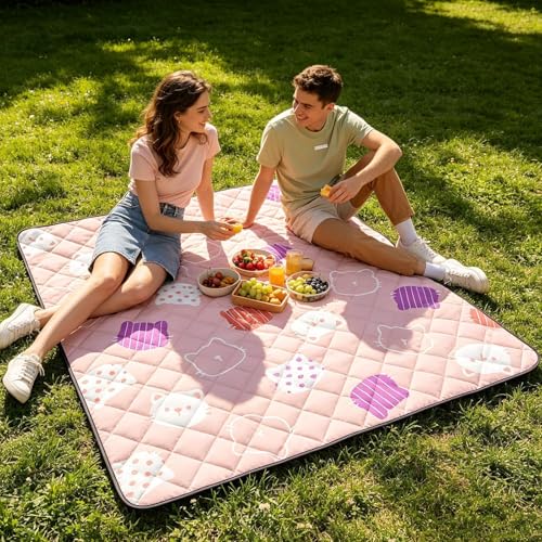 Manta de picnic impermeable contra la humedad del suelo, esterilla suave y plegable XL 3