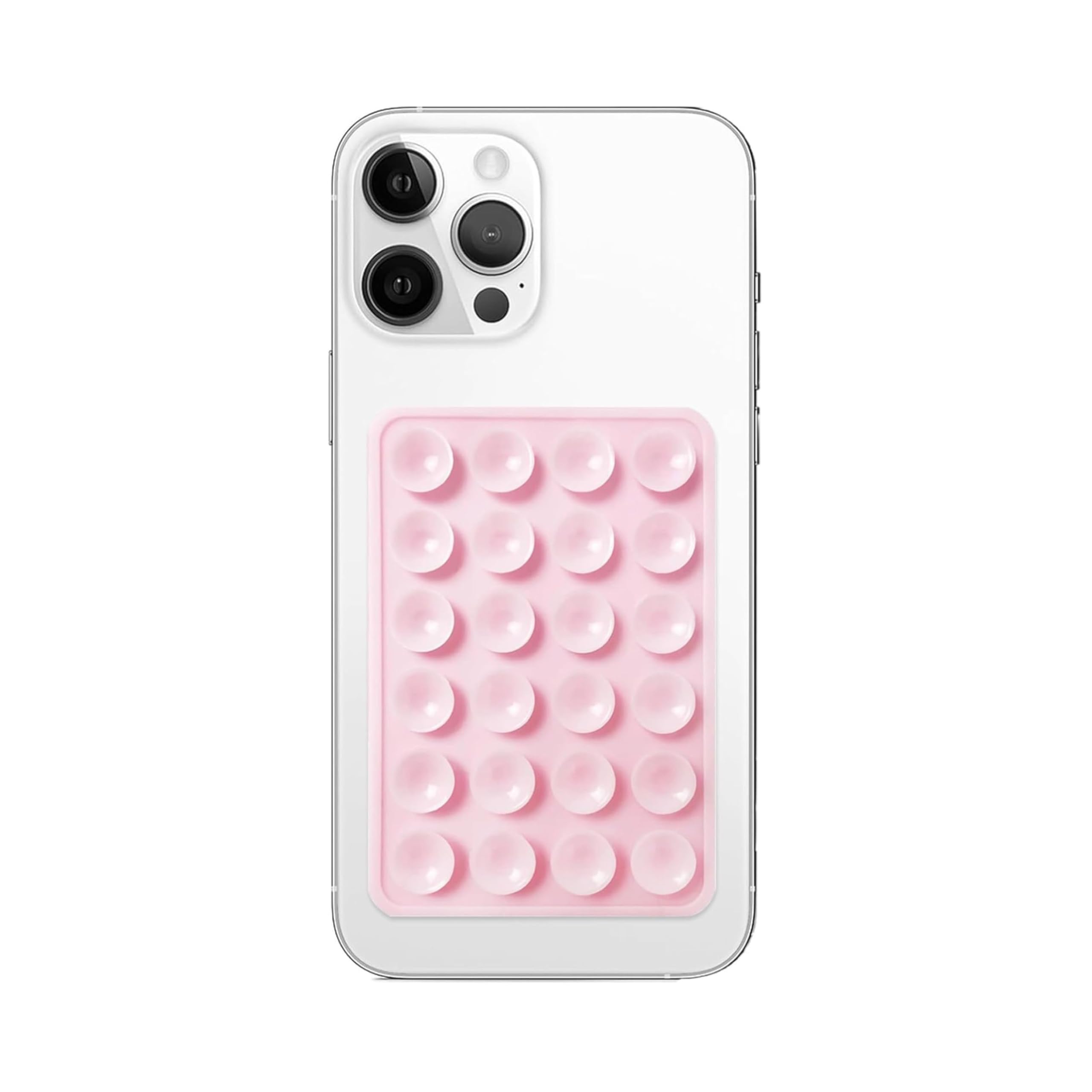 Double Sided for Phone | Silicone Suction Adhesive for Phone Cover | Stick Ease Multi-Purpose Hands-Free Suction Phone Accessory | Strong Grip Holder for Mirror & Shower (Pink)-image-32