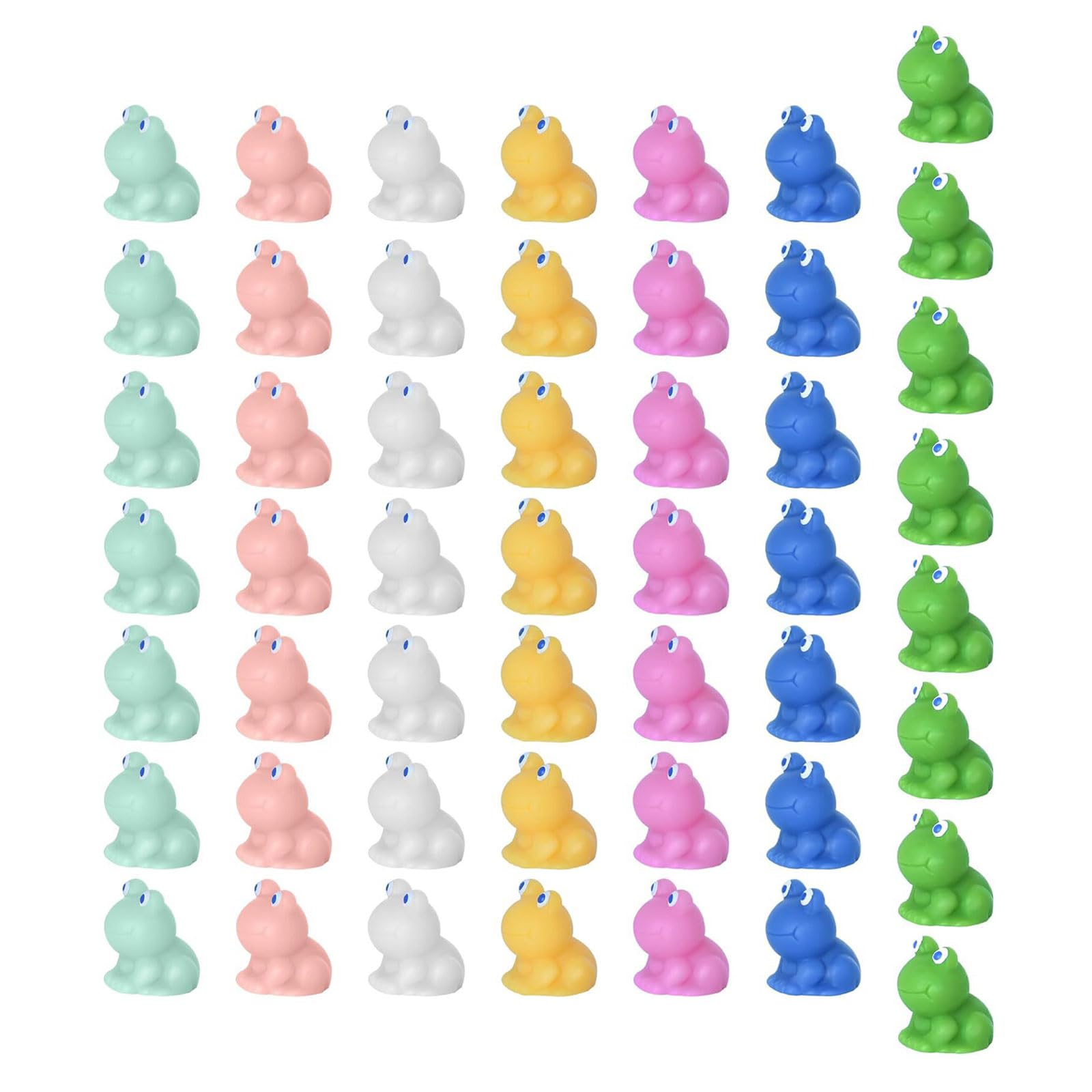 Hsioluted 50Pcs Miniature Resin Frog Figurines Miniature Garden Frog Ornaments Figurines Landscape Craft Ornaments