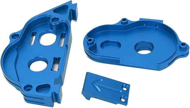 RC Gearbox Kit, Metal Transmission Gear Box with Screws Upgrade Replacement Parts for ARRMA Granite SENTON 1/10 RC Vehicle (Blue)