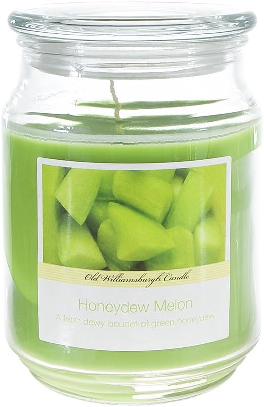 Scented 18 Ounce Glass Jar Container Candle - Honeydew Melon