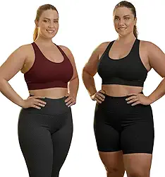 Kit 2 Top Plus Size Reforçado Academia Fitness Nadador Suplex Caminhada e Treino Roupa Feminina