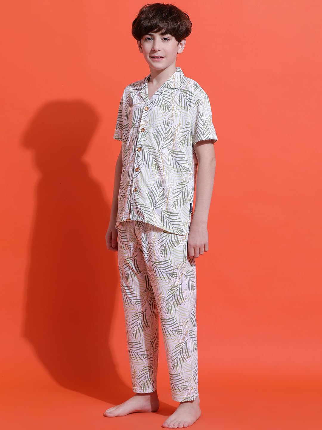 Lil Tomatoes Boys Cotton Night Suits, White, 14-15 Years - Image 8 thumbnail