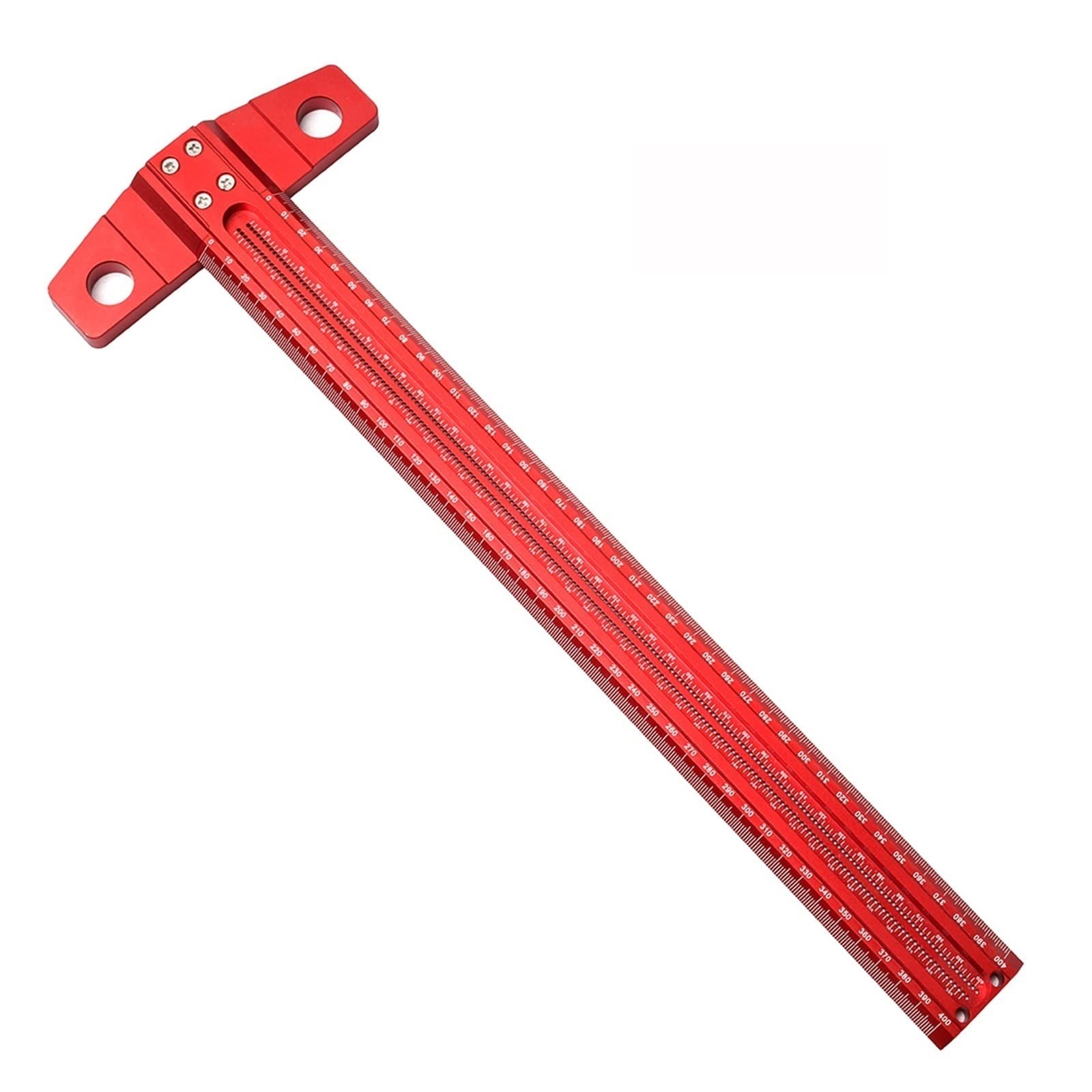 Blok Wzorcowy, 60-76 0MM T-linijka precyzyjne znakowanie stopu aluminium rysik do znakowania drewna przekreślony otwór do rysowania linijka pomiarowa(B400MM)