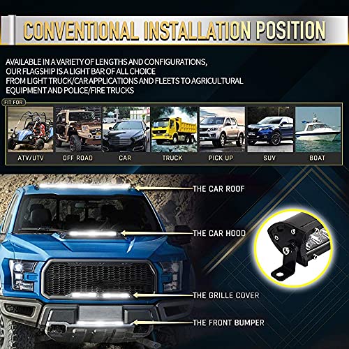 Unishine 7'' Led Light Bar Dual Row Mini Bar Lights 2Pcs 60W Flood Beam Led Driving Fog Lamp Atv Off Road Lights For Truck Trailer Marine Boat (2Pcs) #TOP4