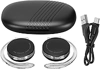 Vista 1 de Jectse Auriculares con clip, auriculares Bluetooth tipo clip con estuche de carga y cable, auriculares portátiles con clip de estereófono (negro)