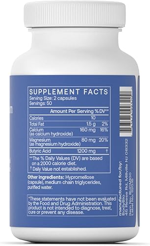 Miniatura 9 de BodyBio Butirato con calcio y magnesio - Apoya la digestión saludable el intestino y el microbioma - Reparación intestinal con fugas - Controla la