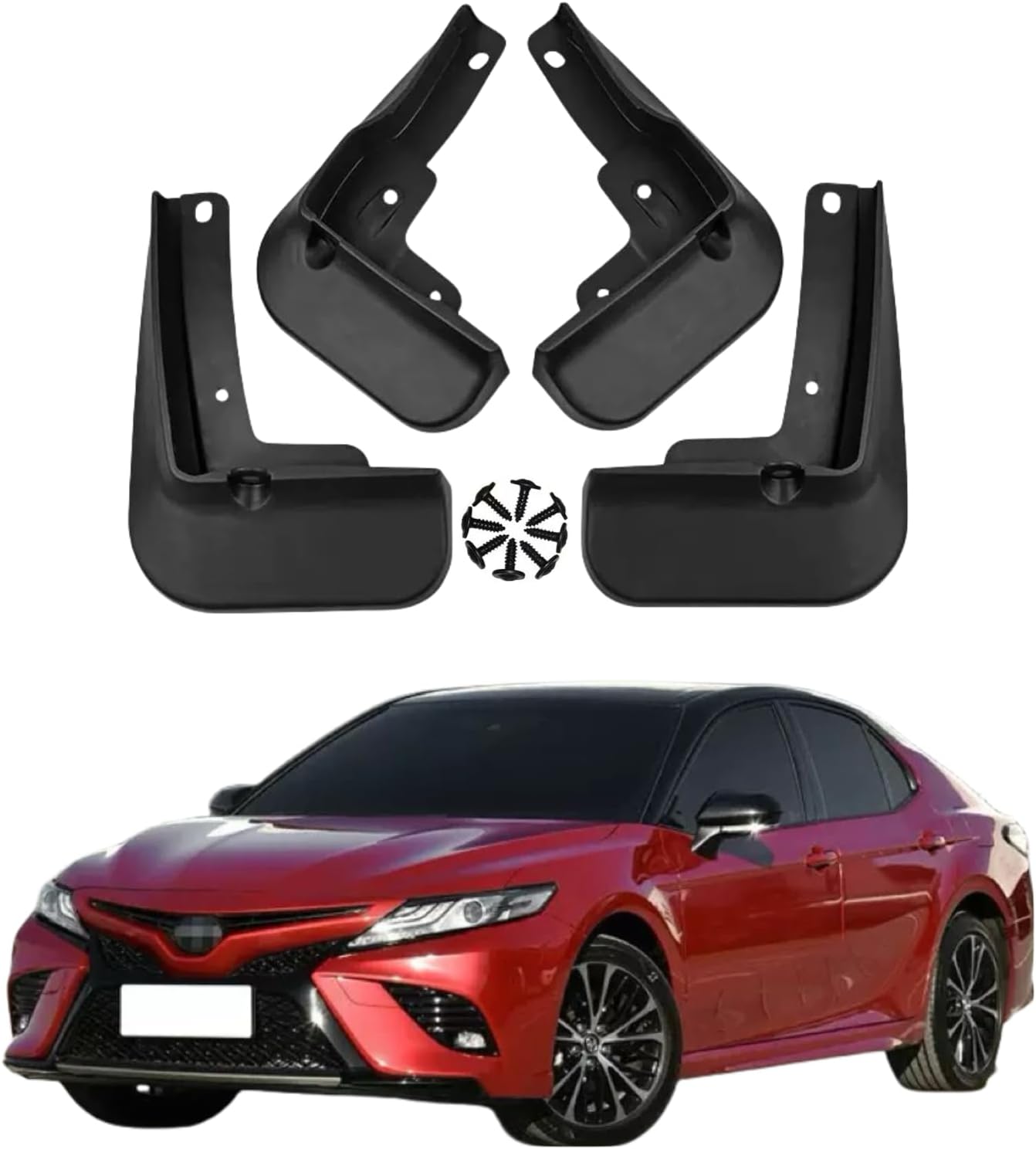Mud Flaps ONLY Fit 2018-2024 Toyota Camry SE XSE Sport Custom Fit All Weather Exterior Accessories