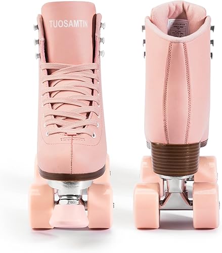 Miniatura 6 de Tuosamtin Patines de ruedas para mujeresjóvenes con topes ajustables en altura, patines retro para exteriores e interiores