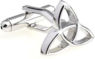 Trinity Triquetra Triangle Holy Celtic Pair of Cufflinks in a Presentation Gift Box & Polishing Cloth
