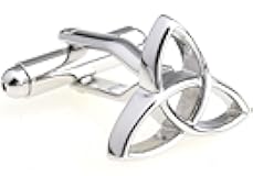 Trinity Triquetra Triangle Holy Celtic Pair of Cufflinks in a Presentation Gift Box & Polishing Cloth