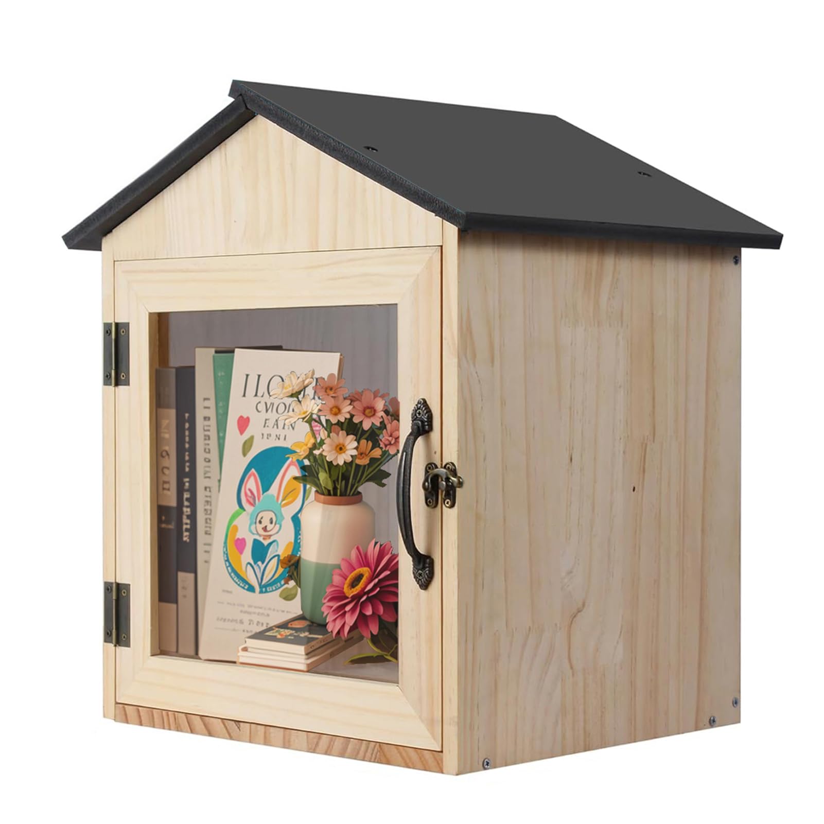 Libreria Piccola da Esterno Fai-da-te in Legno Ecologico - Contenitore Libreria Gratuita per Casa e Scuola
