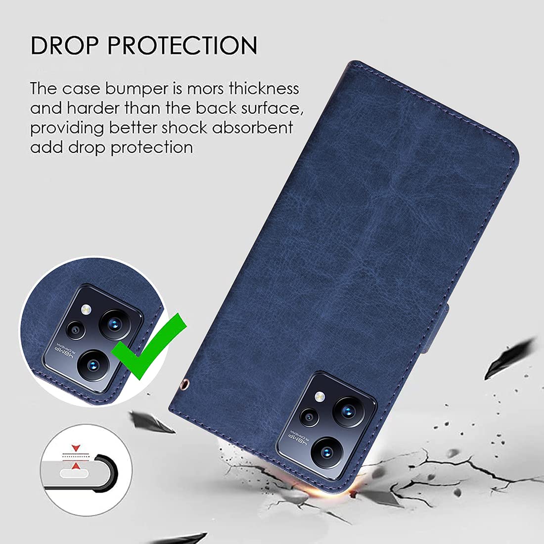 Realme Narzo 50 Pro 5G Flip Cover - Leather & Card Slots -2