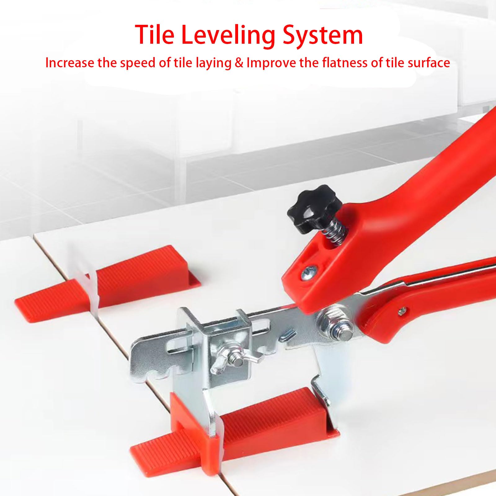 Tile Leveling System 3mm,500 pcs Tile Levelling System Clips,for Professional Ceramic Tile and Stone Installation,Only 500PCS Tile Spacer Clips - Image 3